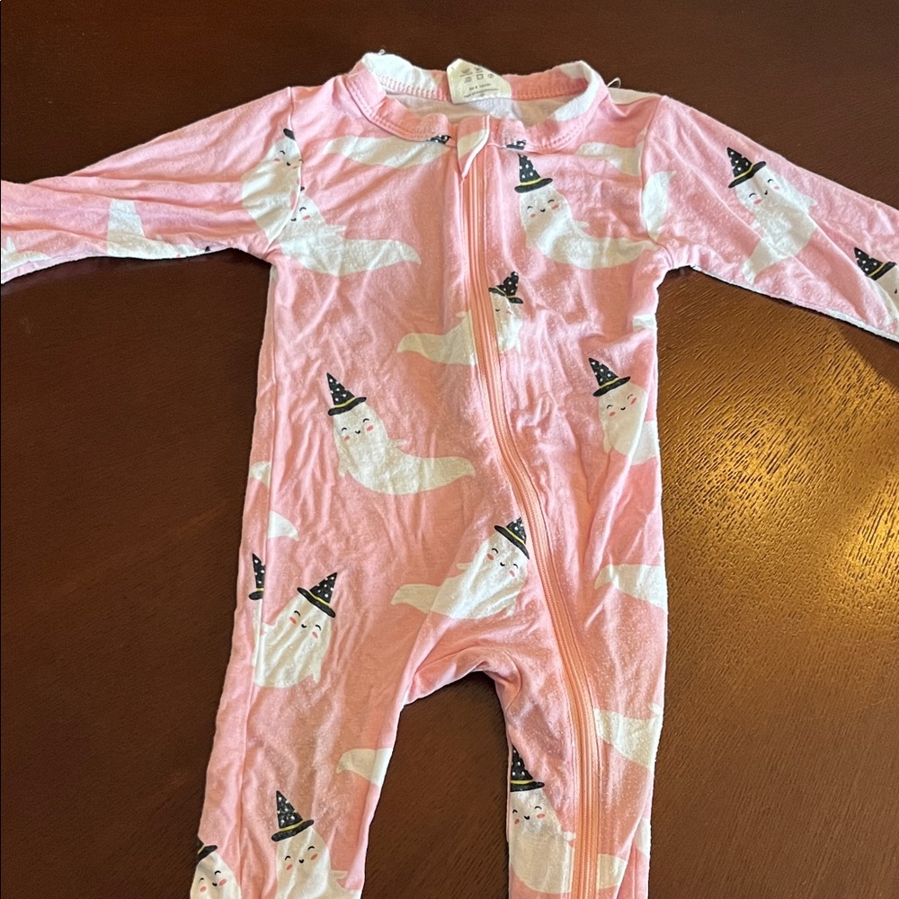 Spearmint Love Baby One Piece with ghosts